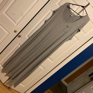 Grey Old Navy T-shirt Maxi Dress XXL